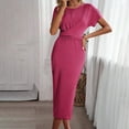 thumbnail image 1 of SMihono Robe d'Été pour Femmes 2024 Grande Taille Décontractée Printemps/col en V Manches Courtes en Liquidation à Moins de 10!, 1 of 6
