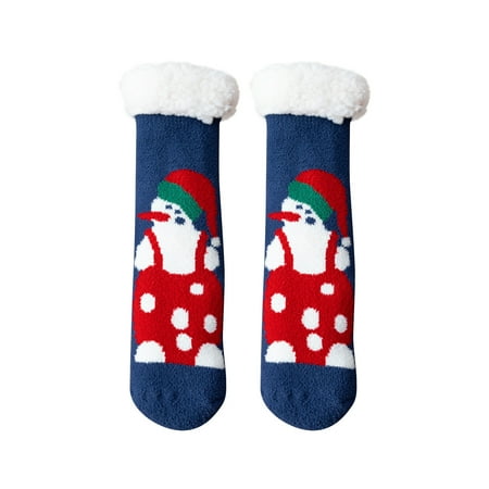 

DENGDENG Women s Winter Christmas Fluffy Thick Sleeping Slipper Socks Soft Warm Microfiber Fuzzy Socks Christmas Gifts