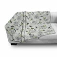 thumbnail image 3 of Tea Party Soft Flannel Fleece Throw Blanket, Hand Drawn Doodle Style Teapots Cups and Hearts Flowers Drinks, Cozy Plush for Indoor and Outdoor Use, 60" x 80", Black White Green, by Ambesonne, 3 of 6