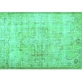 thumbnail image 1 of Ahgly Company Machine Washable Indoor Rectangle Persian Turquoise Blue Traditional Area Rugs, 5' x 8', 1 of 4