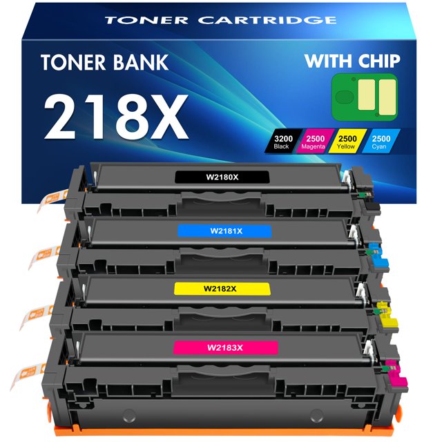 Cartuchos de tóner Toner Bank 218X 218A de alto rendimiento, paquete de 4