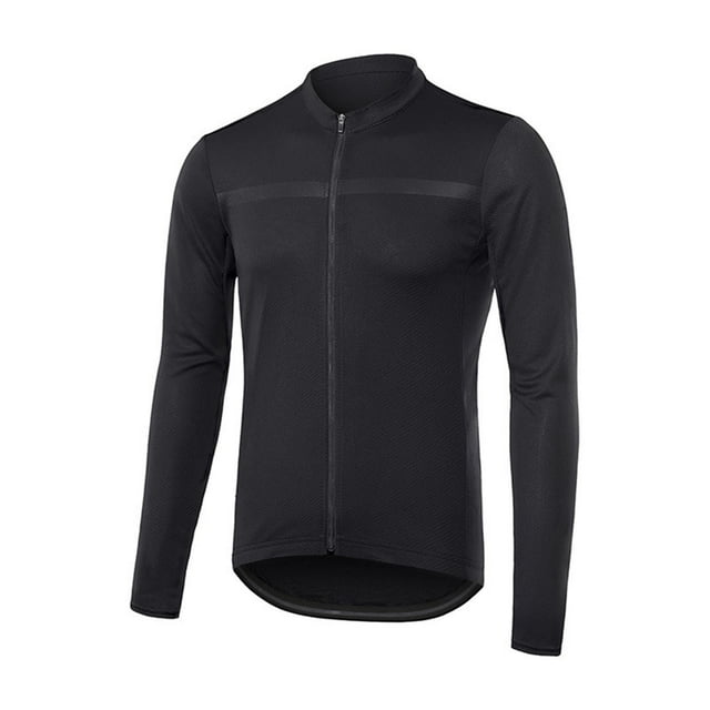 Men's Full Zipper Long Sleeves Cycling MTB Bike Shirt L Shirt Note