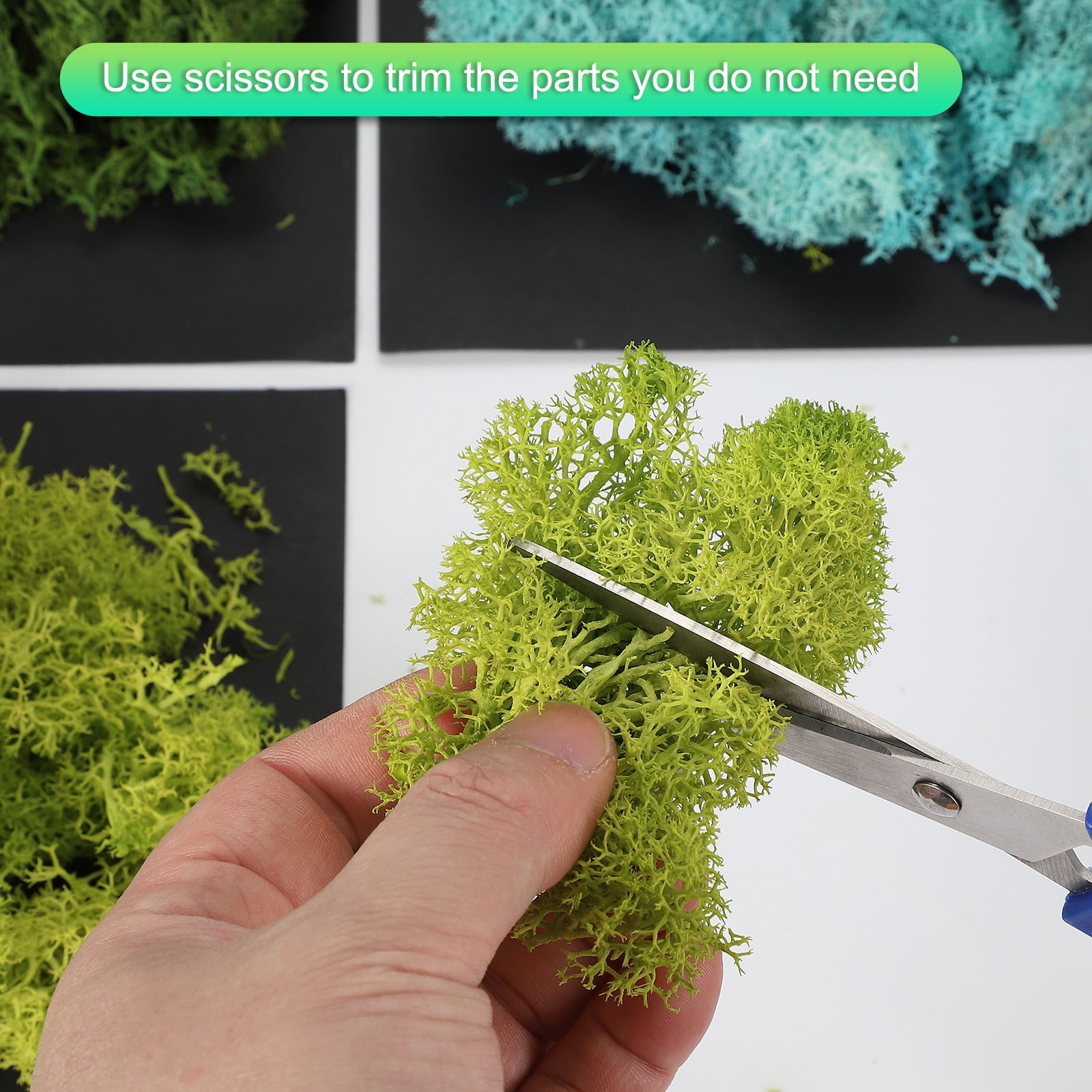 Uxcell Preserved Reindeer Moss 17.6oz Fake Moss for Crafts Artificial Dried Moss for Decoration Terrariums Light Pink