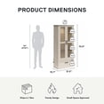 thumbnail image 5 of Ameriwood Home Truman Curio Cabinet with Drawer, White Oak, 5 of 17