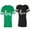 Men Green / Women Black, variant on King & Queen Color Matching Couple Cotton Jerseys (Men Green / Women Black) (Men S / Women S)