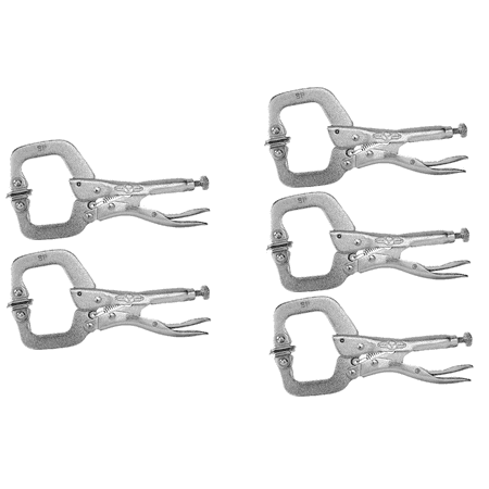 

Irwin Vise-Grip 11SP The Original Locking C-Clamps with Swivel Pads 5 pack
