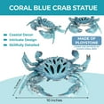 thumbnail image 6 of Nautical Ocean Decor Coral Reef Blue Crab Beach Home Decor Coral Look Polystone Tabletop Collection (White), 6 of 10