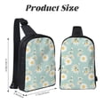 thumbnail image 3 of Rocae Floral Daisy for Lightweight Chest Bag Dual Pocket, Waterproof Crossbody Sling Bag for Men and Women, 3 of 8