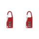 thumbnail image 1 of Candado Combinación 3 Dígitos Casillero Aleación Zinc () Rojo, 1 of 8