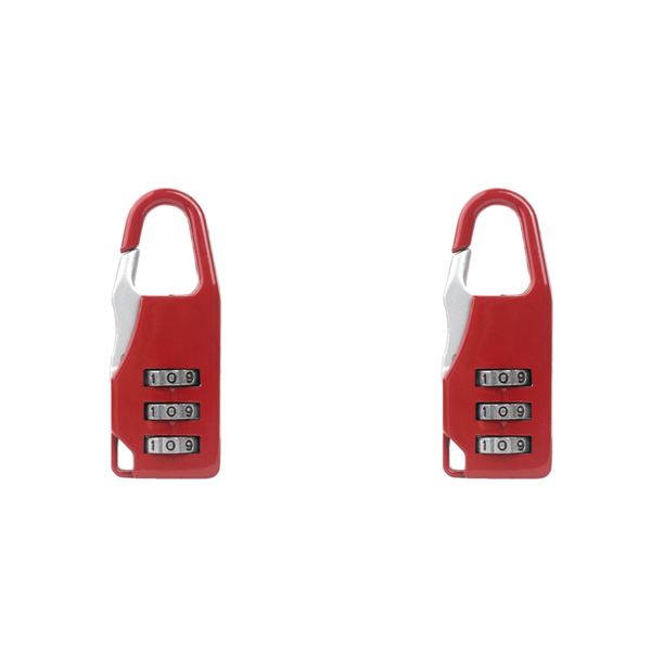 Candado Combinación 3 Dígitos Casillero Aleación Zinc () Rojo