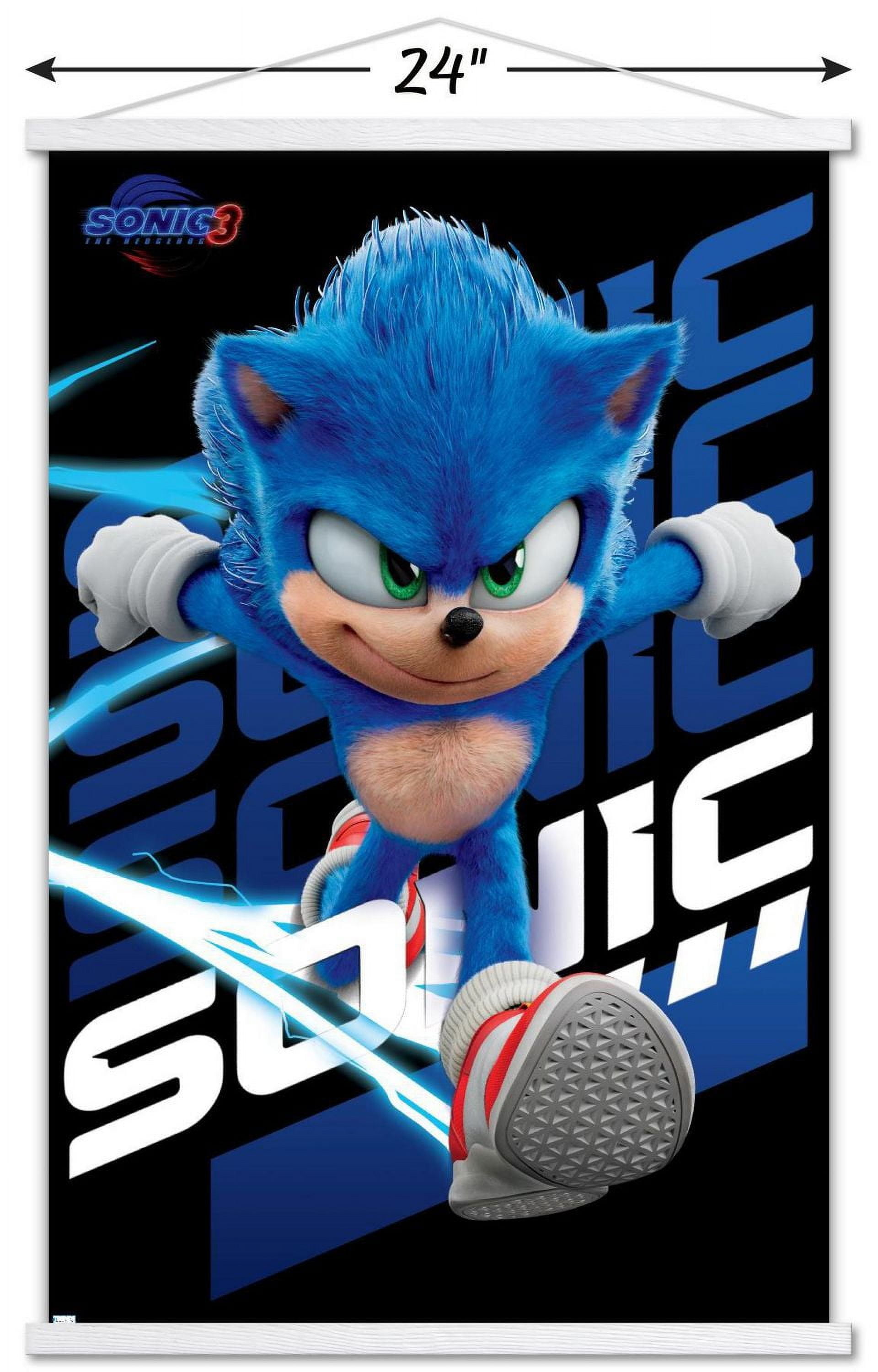 Sonic The Hedgehog 3 - Sonic Wall Poster, 22.375" x 34"