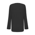 thumbnail image 5 of Goodtrade8 Long Sleeve Winter Tops for Women Plus Size Cotton Black Solid Color Casual V-Neck Winter Shirts for Women Plus Size, 5 of 5