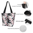 thumbnail image 3 of Bingfone Orchids Flowers Women Shoulder Tote Bags Casual Bag Ladies Shopping Handbag, 3 of 6