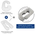 thumbnail image 4 of 43in.x 67in. G-Shape Pregnancy Pillows, Full Body Maternity Pillows with Removable Cover for Expecting Moms, Crystal Velvet Purple, 4 of 5