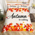 thumbnail image 3 of Funda Nórdica Niños Niñas Hoja de Arce Otoño Juego de Cama para Niños Otoño, 3 of 6