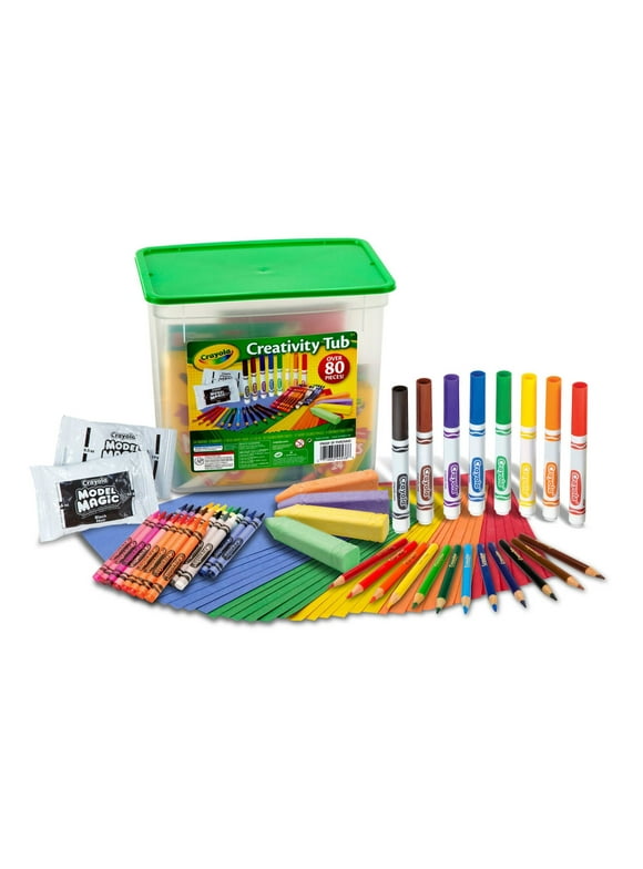 Crayola Creativity Tub Art Set, School Supplies, Ages 5+, 80 Pcs