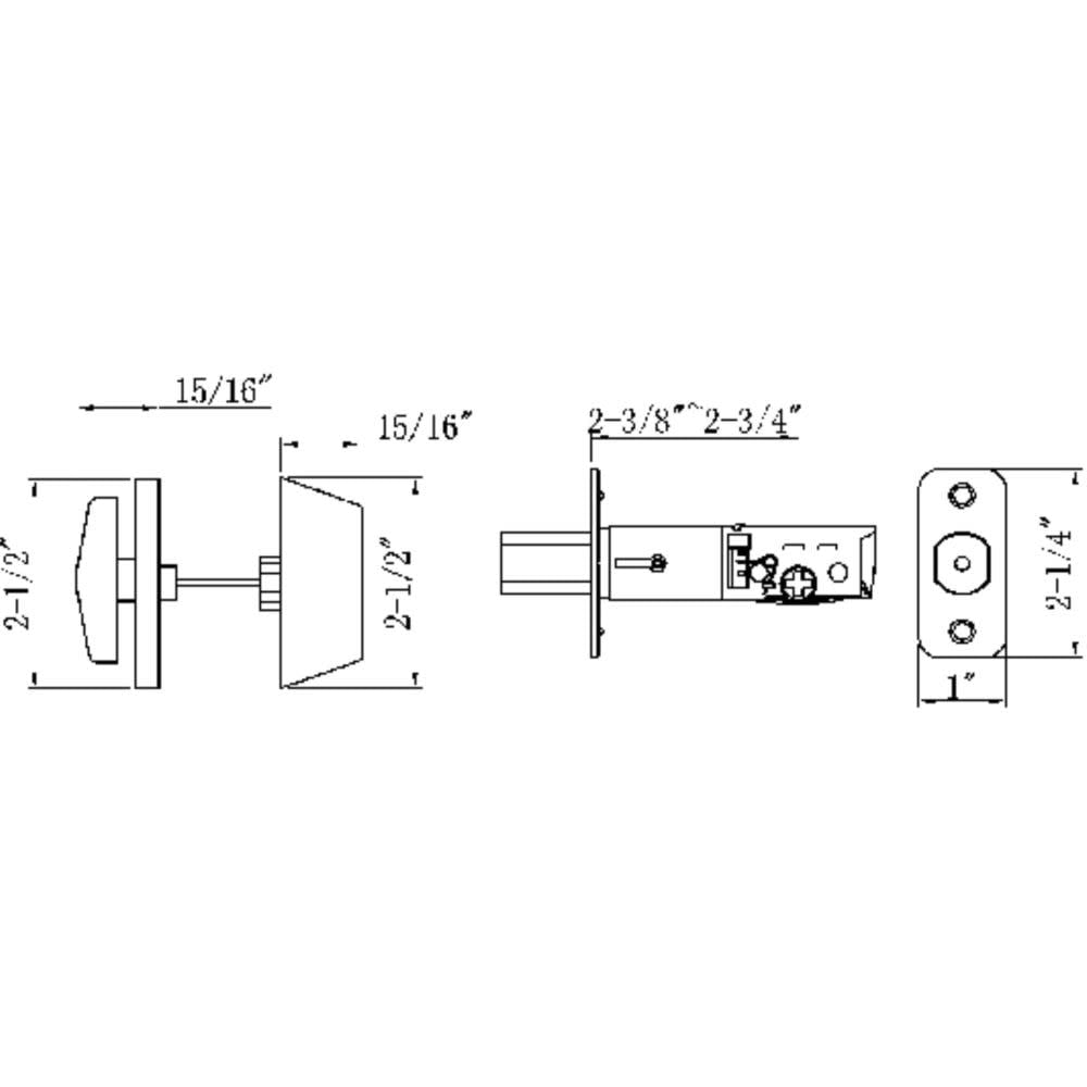 Design House Pro Deadbolt 2-Way Single Cylinder Deadbolt with Latch, Oil Rubbed Bronze