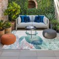 thumbnail image 2 of Teal Sea Turtle Outdoor Rug for Patio/Deck/Porch, Non-Slip Large Area Rug 4 x 6 Ft, Summer Coastal Coral Ocean Grey Wooden Indoor Outdoor Rugs Washable Area Rugs, Reversible Camping Rug Carpet Runner, 2 of 8