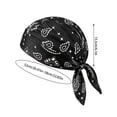 thumbnail image 3 of Unisex Quick Drying Liner Bandana Moisture Wicking Adjustable Tie Back UV Protection Head Wrap for Cycling Outdoor Sports(Black,58cm), 3 of 5