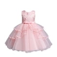 thumbnail image 4 of Godom Little Girls Dress Sleeveless Summer Dress Bowknot Strap Sundress Toddler to Big Kid, 4 of 5