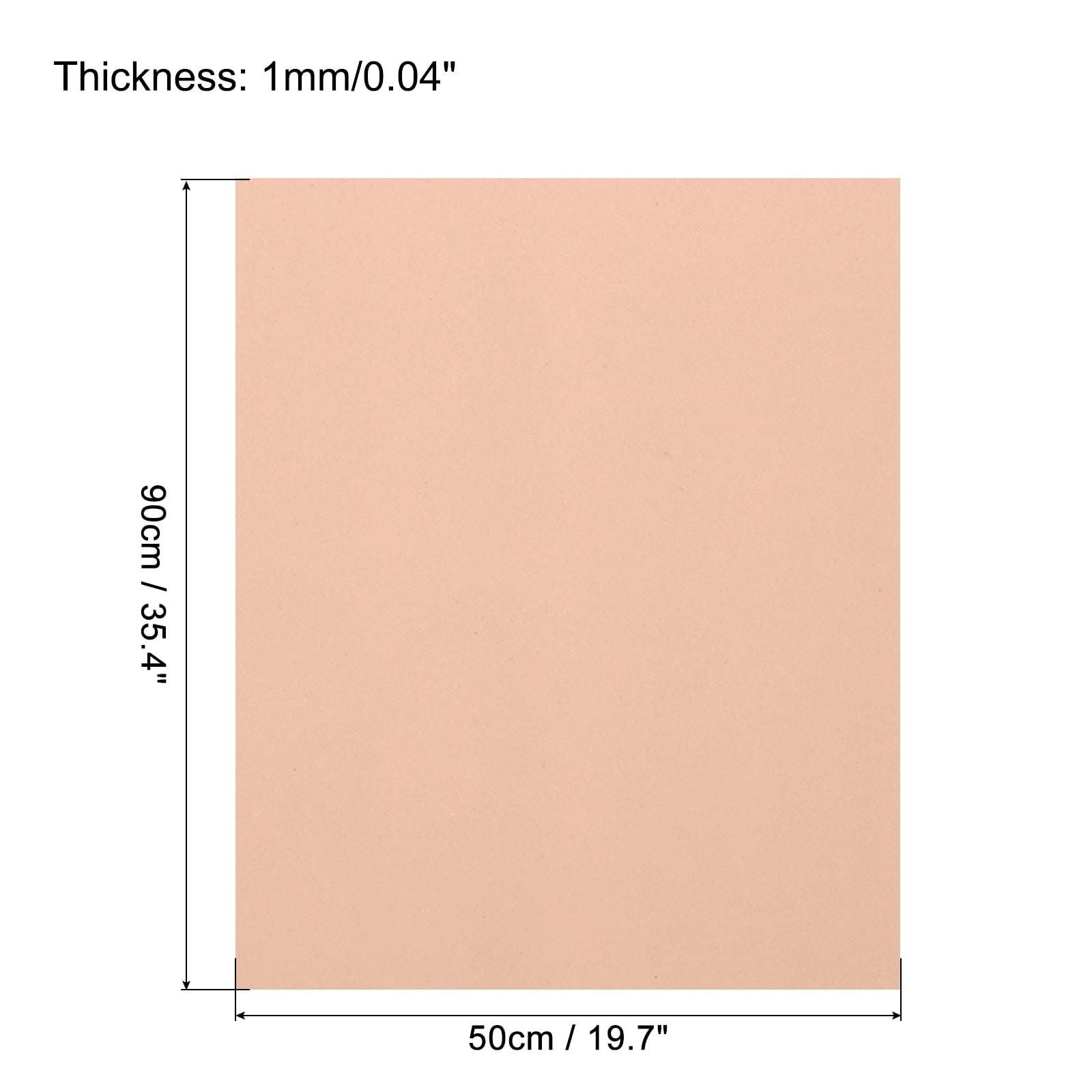 EVA Foam Sheets Nude 19.7 Inch x 35.4 Inch 1mm Thick Crafts Foam Pack of 5
