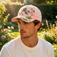 thumbnail image 6 of LOWLHOME 2026 Garden Morning Cap,Garden Morning Baseball Cap,Cute Garden Hummingbird Hat,Elegant Flowers Birds Animal Pink Cap,Style E, 6 of 6