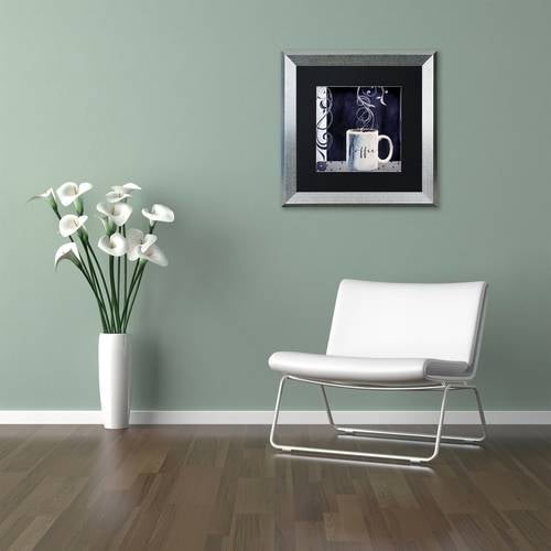 Trademark Fine Art "Cafe Blue I" Canvas Art by Color Bakery Black Matte, Silver Frame