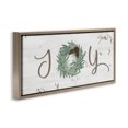 thumbnail image 2 of Stupell Industries Farmhouse Joy Text Wreath Accent Brown Floating Frame Canvas Art, 25 x 11, by Grace Popp, 2 of 7