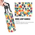 thumbnail image 4 of Yayeee 33oz Insulated Water Bottle Double Wall Stainless Steel with Flip Straw Lid, Green Geometric, 4 of 7
