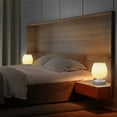 thumbnail image 5 of Bedside Lamp Set of 2, Touch Control Table Lamp with Glass Lamp Shade, 3-Way Dimmable Small Nightstand Lamp for Bedroom Living Room, 5 of 8