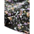 thumbnail image 5 of DARING DIVA Women's Plus Size V Neck Short Sleeve Floral Babydoll Blouse 5X Black Purple, 5 of 6