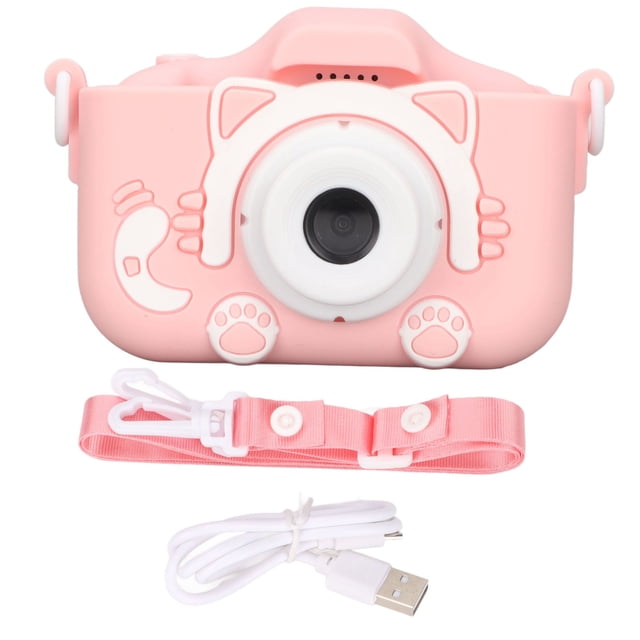 Cámara de Juguete para niños Cámara Digital Selfie Cámara de Video de 20 MP Juguete con función MP3 para niños Mayores de 3 años Rosa sin Tarjeta de Memoria 32G y Lector de Tarjetas