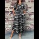 thumbnail image 5 of Vestido Camisero Informal de Verano para Mujer, Holgado, de Corta, Estilo Camuflaje, con Bolsillo Gris L, 5 of 8