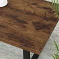 thumbnail image 5 of Rustic Living Room Table, Simple Industrial Rectangle Coffee Table, Modern Minimalist Farmhouse Wooden Center Table, Wood and Metal Vintage Coffee Table for Bedroom Office, Rustic Brown, 47 Inch, 5 of 13