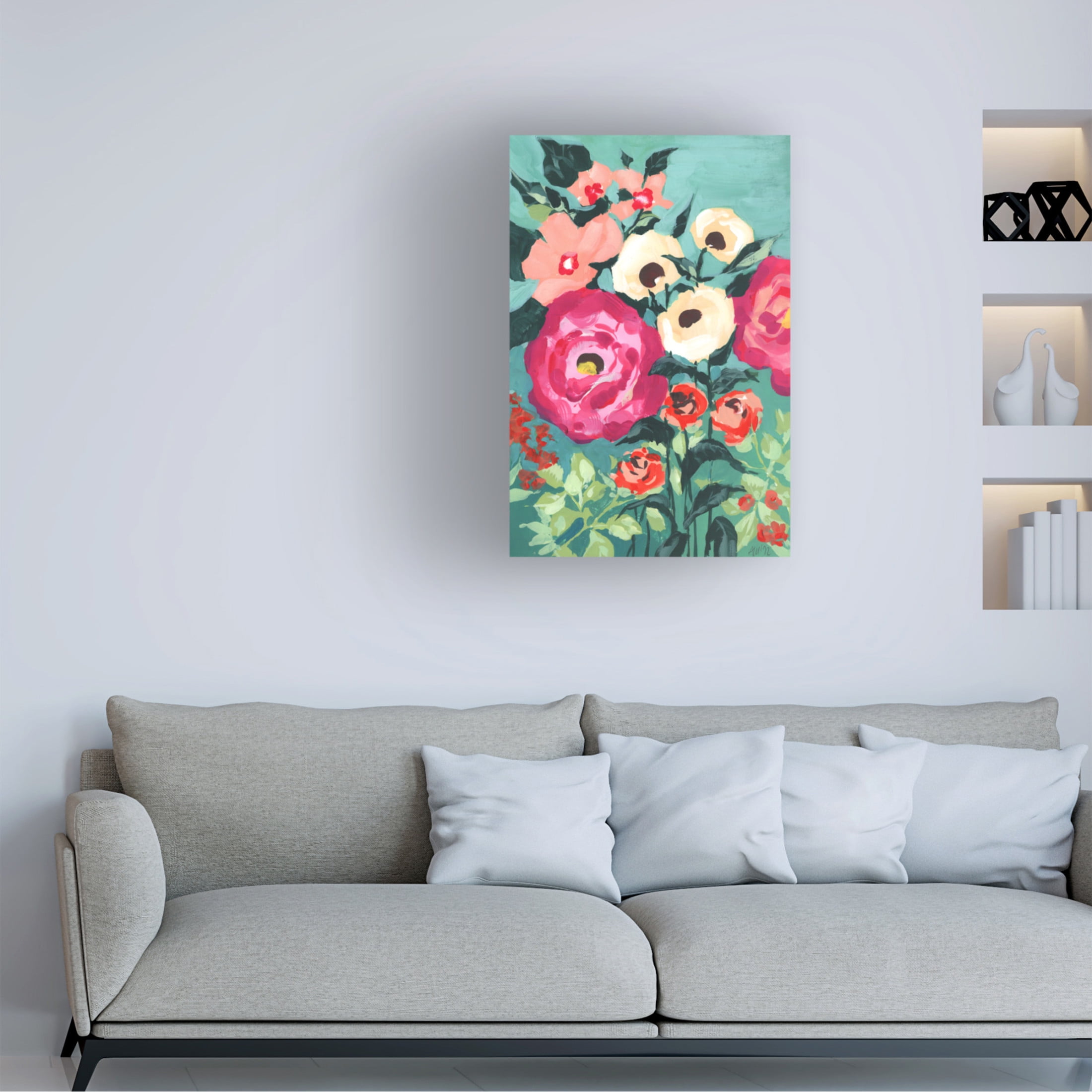 Trademark Fine Art Ania Zwara Viva Magenta Peonies Canvas Wall Art