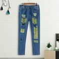 thumbnail image 4 of Fesfesfes Jeans for Women High Waist Straight Jeans Pant Holes Denim Jeans Ripped Casual Jeans, 4 of 6