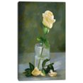 thumbnail image 2 of Rose Flower in Glass Watercolor - Floral Canvas Art Print, 2 of 3