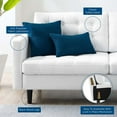 thumbnail image 7 of Modway Exalt Fabric Upholstered Tufted Sofa in White & Black, 7 of 7