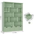 thumbnail image 4 of Homfa 68.9" Tall Toy Storage Organizer, 12 Storage Cubbies Bookcase with 4 Drawers for Playroom Living Room, Green, 4 of 7