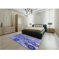 thumbnail image 4 of Ahgly Company Indoor Round Patterned Denim Blue Area Rugs, 8' Round, 4 of 6