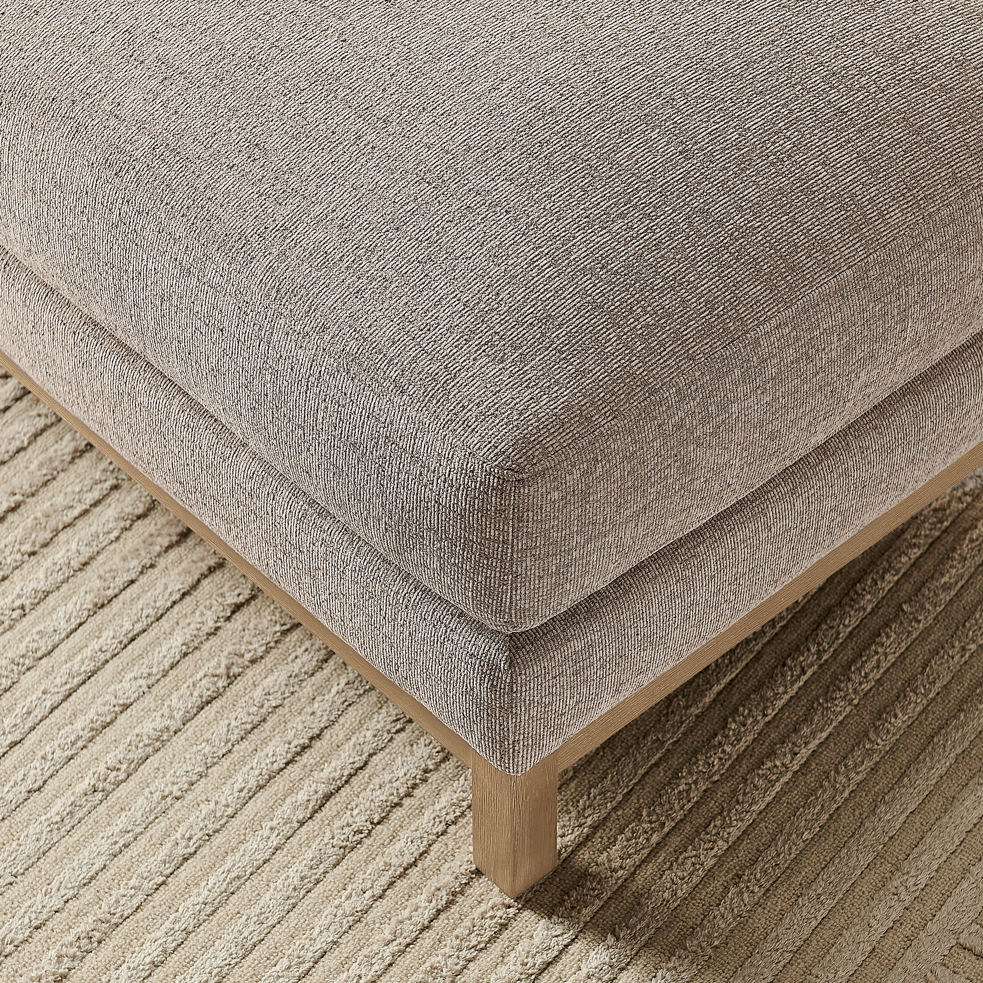 Modway Roscoe Fabric Ottoman in Gray