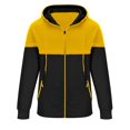 thumbnail image 3 of ZVNAΖH Men's Athletic Hoodies Full Zip Front Hooded Sweatshirt with Zipper Pocket Fashion Color Contrast Long Sleeve Jacket, 3 of 5