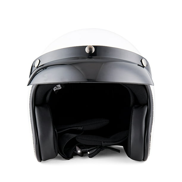 Vintage Unisex-adulto Casco de cara abierta Motocicletas de crucero Cool Rider Equipment Four S Carevas Casco