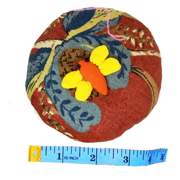 10 oz Emery Pin Cushion Sewing Pins Needle Holder Pincushions for Sewing Necessities  - Dragonfly orange