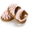 thumbnail image 4 of UTTOASFAY Toddler Shoes Toddler Infant Baby Girls Shoes Leather Sandals Summer Bowknot Flats Flower Shoes Pink 6-12Month, 4 of 6