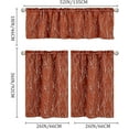 thumbnail image 5 of Kitchen Curtains 36 Inch Length Sets with Valance, 3 Piece Rod pocket Thermal Insulated Room Darkening Blackout Curtains For Kitchen, Bedroom And Bath Room(52X18+26X36 Inch, Rust Red,3 Pieces), 5 of 6