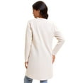 thumbnail image 7 of Women's Open Front Coatigan Sweater Long Sleeve Casual Knit Lapel Cardigan Coat with Pockets, 7 of 7
