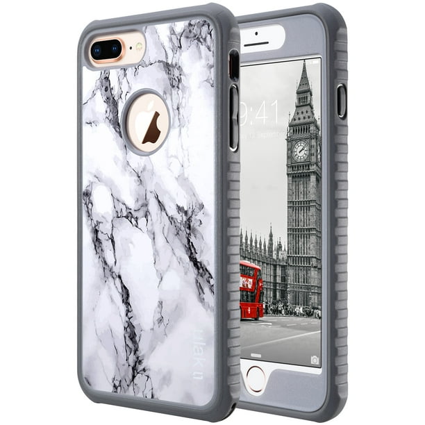 iPhone 8 Plus Case, ULAK Stylish Marble Slim Fit Heavy ...