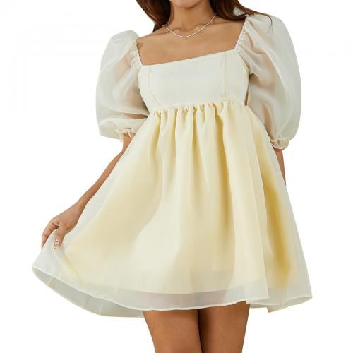 本日限定値下げ　Puff-sleeve tulle one-piece Amazon.com: Women Puff Sleeve Tulle Princess Dress Square