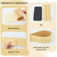 thumbnail image 6 of 2 Rolls 91x3 Inch Moccasin Flexible Mirror Wall Base Edging Frame Lines Peel and Stick Molding Baseboard Trim Self Adhesive Foam 3D Wallpaper Border for DIY Making, 6 of 9